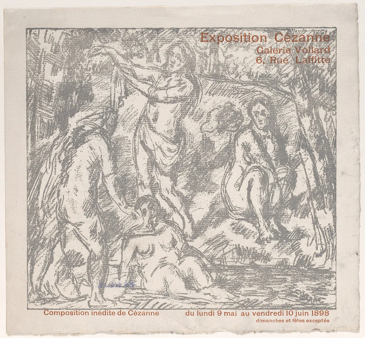 Exhibition Catalogue Cover for a Cézanne show at the Galerie Vollard (May 9–June 10, 1898) — Paul Cézanne