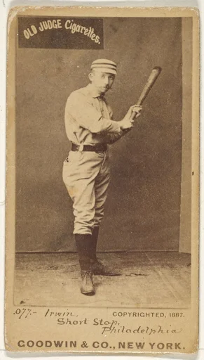 Arthur Albert "Doc" Irwin, Shortstop, Philadelphia, from the Old Judge series (N172) for Old Judge Cigarettes