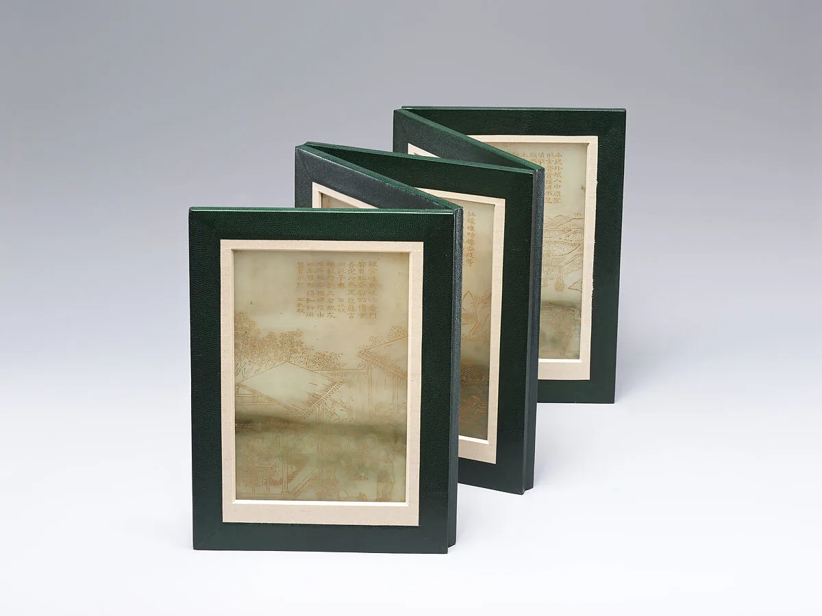 清乾隆 御題棉花圖玉冊頁|Album of Illustrated Cotton Production and poems composed by the Qianlong Emperor — Unknown