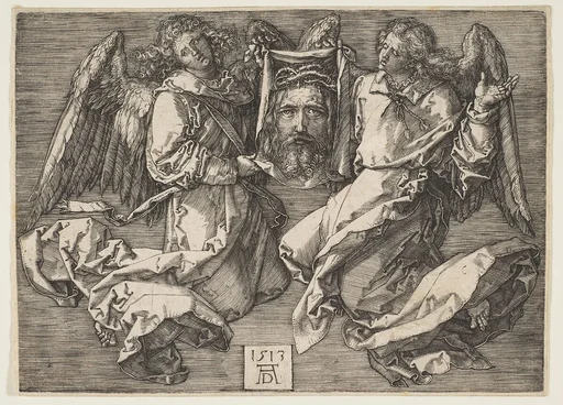Sudarium Held by Two Angels