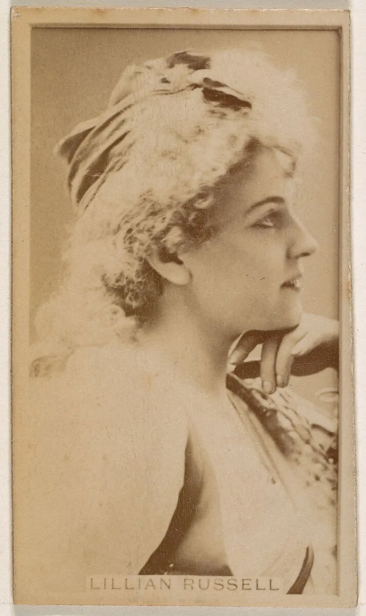 Lillian Russell, from the Actresses series (N245) issued by Kinney Brothers to promote Sweet Caporal Cigarettes — Kinney Brothers Tobacco Company