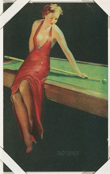 Two Cushion from Glamour Girls series (W424) — International Mutoscope Reel Company