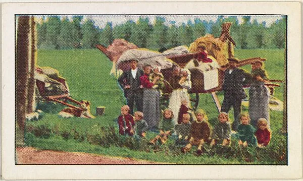 Card No. 163, Homeless Belgians Whose Homes Were Razed to Give Free Sweep to Guns of Forts, from the World War I Scenes series (T121) issued by Sweet Caporal Cigarettes — Underwood & Underwood|American Tobacco Company