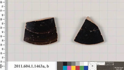 Terracotta fragments of kylikes (drinking cups)