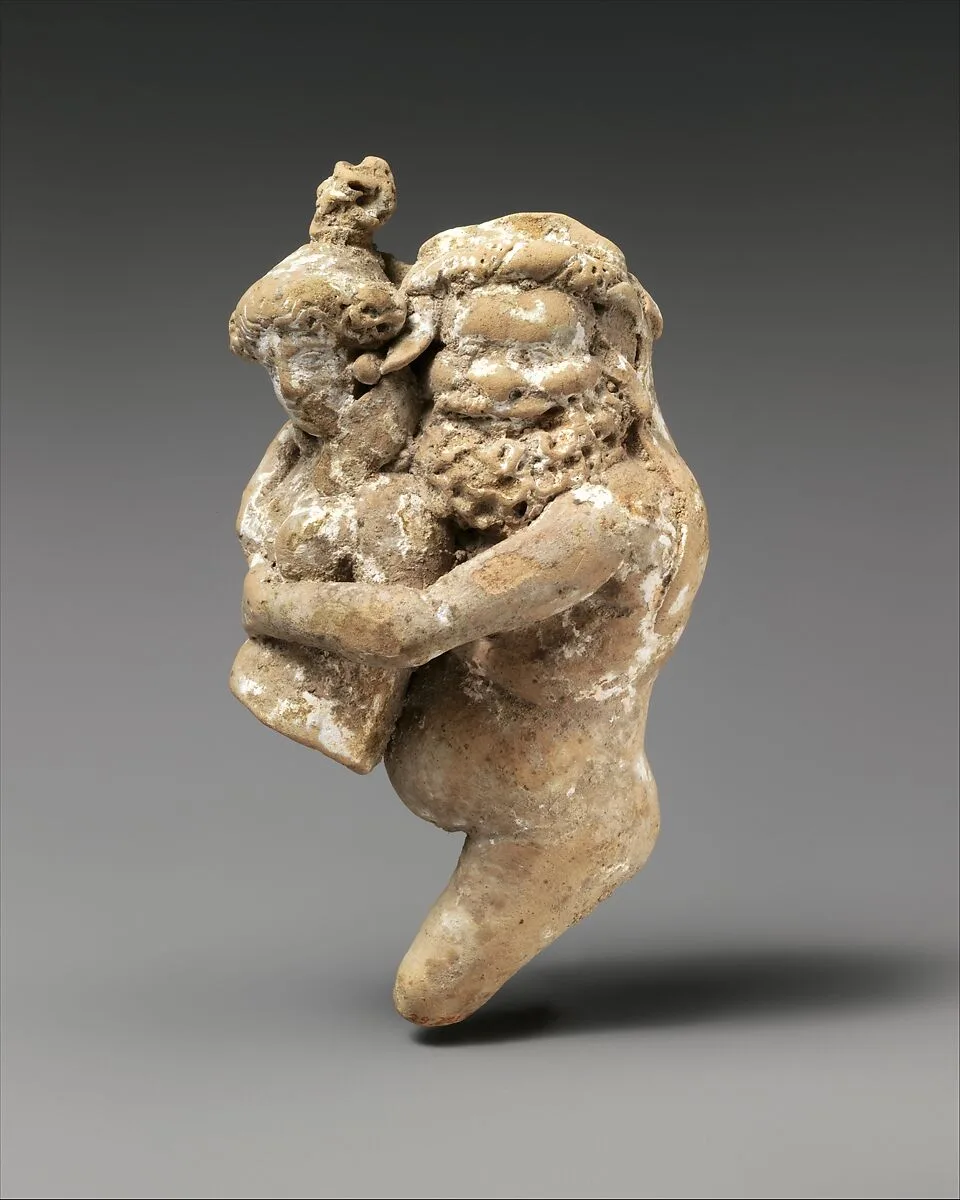 Terracotta statuette of a satyr and maenad — Unknown