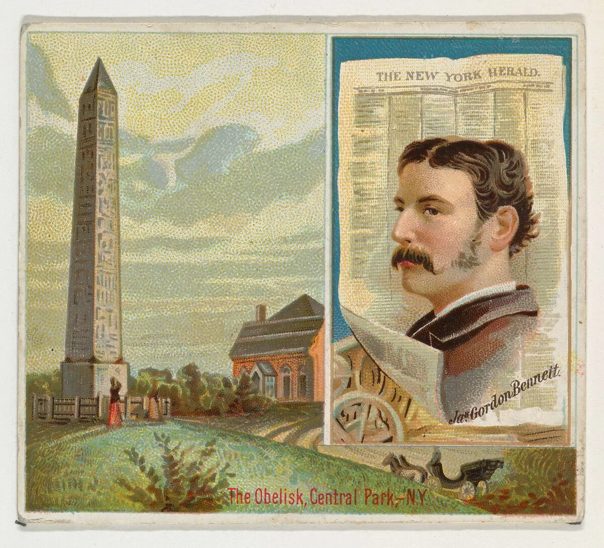 James Gordon Bennett, The New York Herald, from the American Editors series (N35) for Allen & Ginter Cigarettes — Allen & Ginter