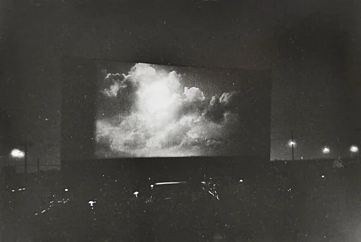 Clouds on screen at a drive-in movie, N.J.