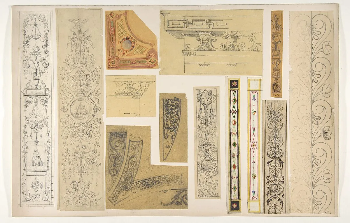 Thirteen designs for the painted decoration of interiors — Jules-Edmond-Charles Lachaise|Eugène-Pierre Gourdet