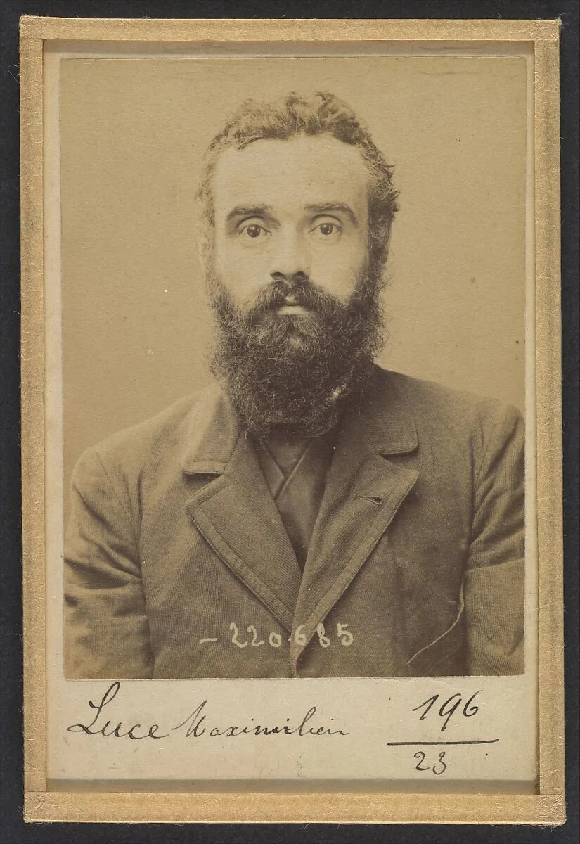 Luce. Maximilien. 36 ans, né le 13/3/58 à Paris VIIe. Artiste-peintre. Anarchiste. 6/7/94. — Alphonse Bertillon
