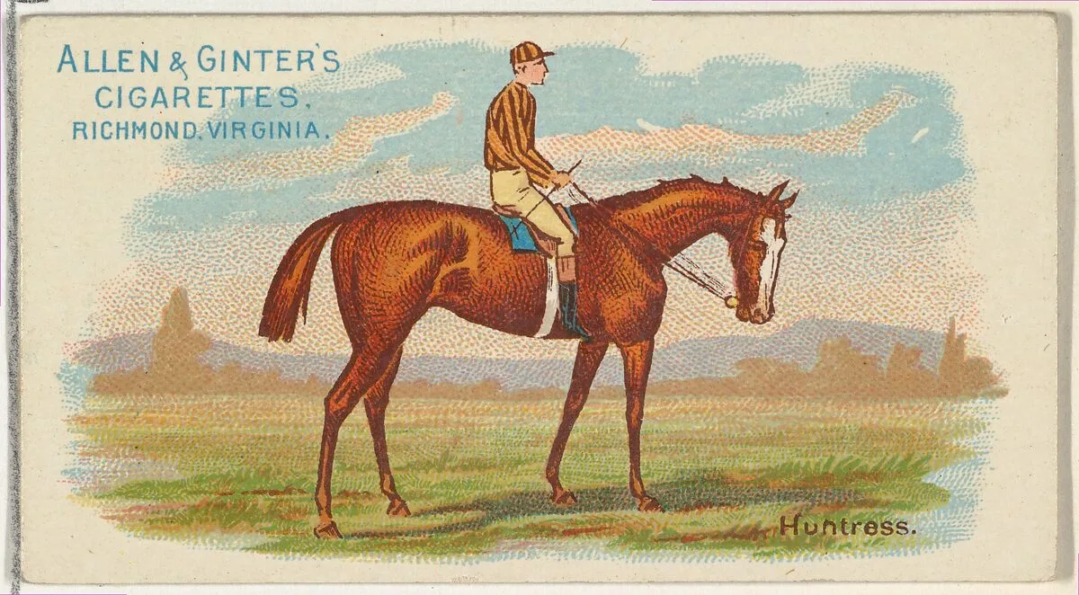 Huntress, from The World's Racers series (N32) for Allen & Ginter Cigarettes — Allen & Ginter|Lindner, Eddy & Claus