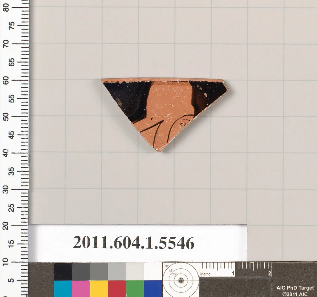 Terracotta rim fragment of a kylix (drinking cup) — Unknown