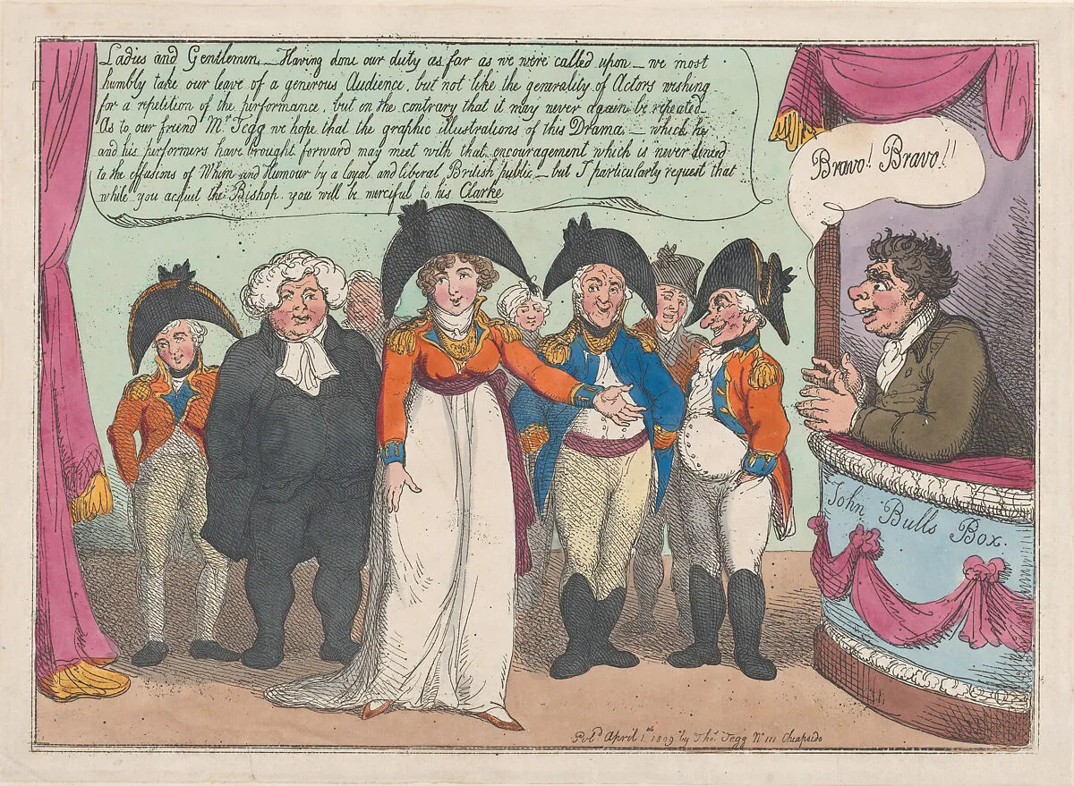 Mrs. Clarke's Farewell To Her Audience. Tailpiece — Thomas Rowlandson|Thomas Tegg