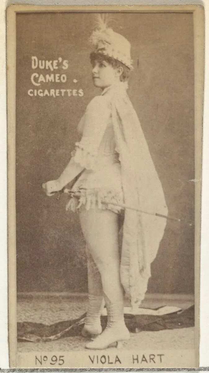 Card Number 95, Viola Hart, from the Actors and Actresses series (N145-4) issued by Duke Sons & Co. to promote Cameo Cigarettes — W. Duke, Sons & Co.