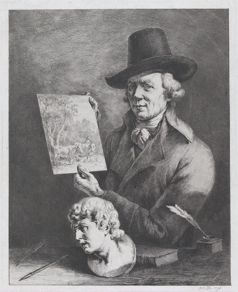 Self-Portrait with Cows — Jean Jacques de Boissieu