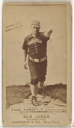 Thomas H. "Toad" Ramsey, Pitcher, Louisville Colonels, from the Old Judge series (N172) for Old Judge Cigarettes