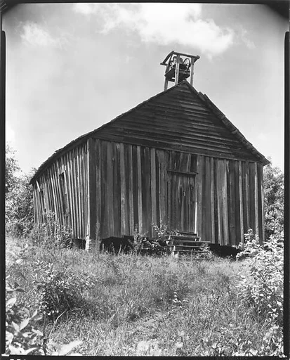 [Wooden Church with Open Belltower]