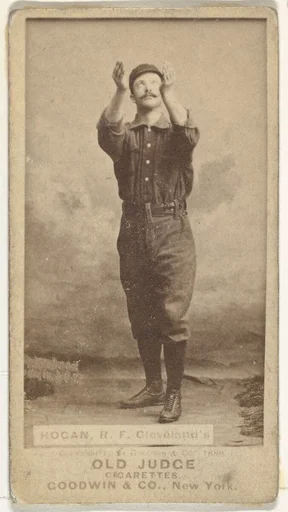 Mortimer Edward Hogan, Right Field, Cleveland, from the Old Judge series (N172) for Old Judge Cigarettes
