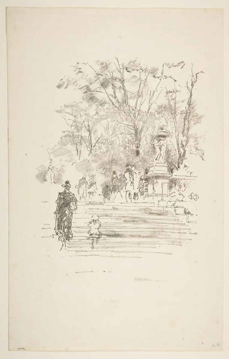 The Steps, Luxembourg Gardens — James McNeill Whistler