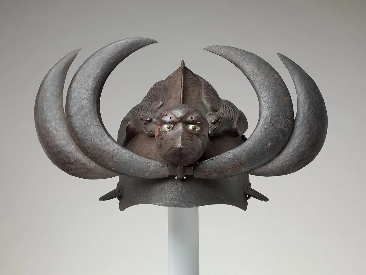 Exotic Helmet with Tengu Mask and Crows — Unknown