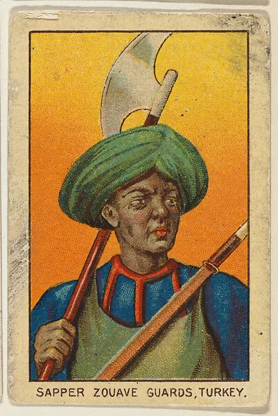 Sapper Zouave Guards, Turkey, from the Military series (T79) issued by the American Tobacco Company — American Tobacco Company