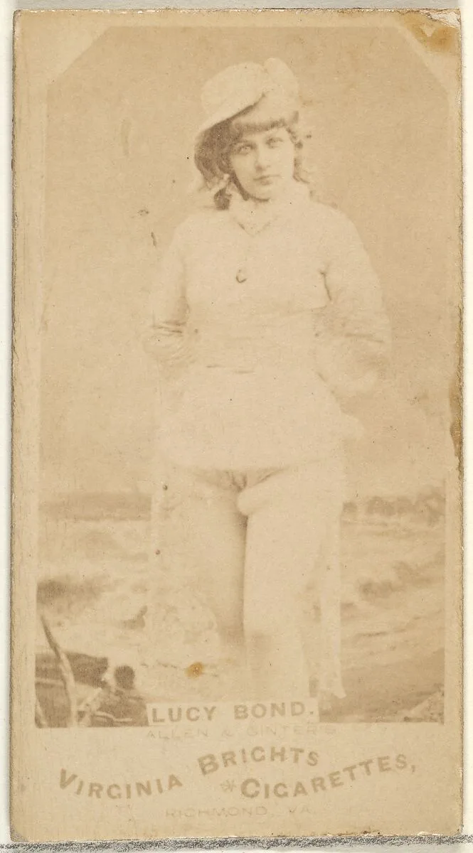 Lucy Bond, from the Actors and Actresses series (N45, Type 1) for Virginia Brights Cigarettes — Allen & Ginter