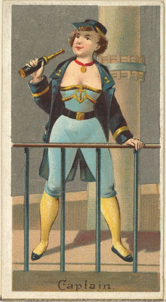 Captain, from the Occupations for Women series (N166) for Old Judge and Dogs Head Cigarettes — Goodwin & Company