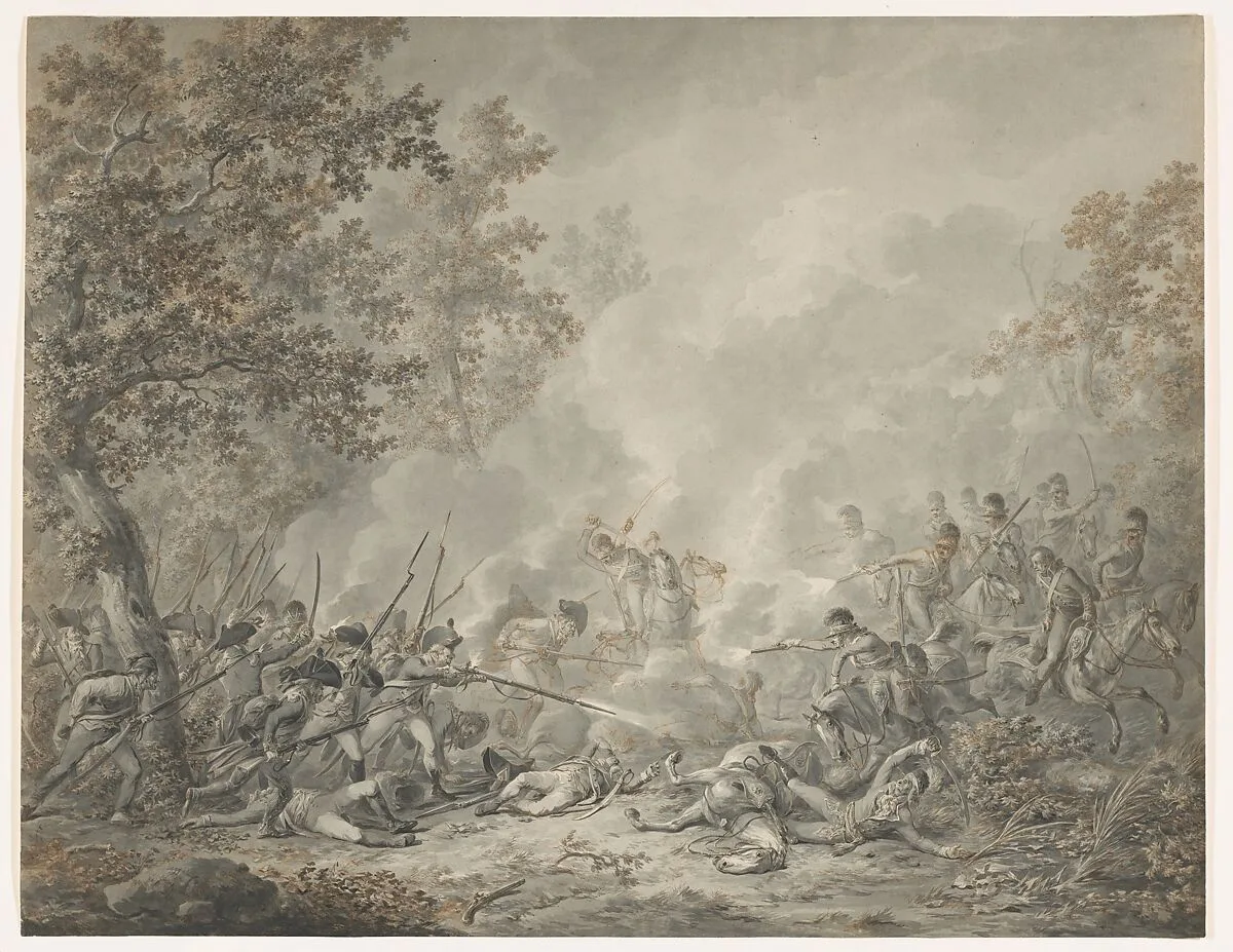 A Battle Between Cavalrymen and Infantry — Dirk Langendijk