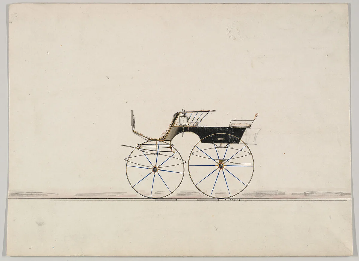 Design for 4 seat Phaeton, no top (unnumbered) — Brewster & Co.