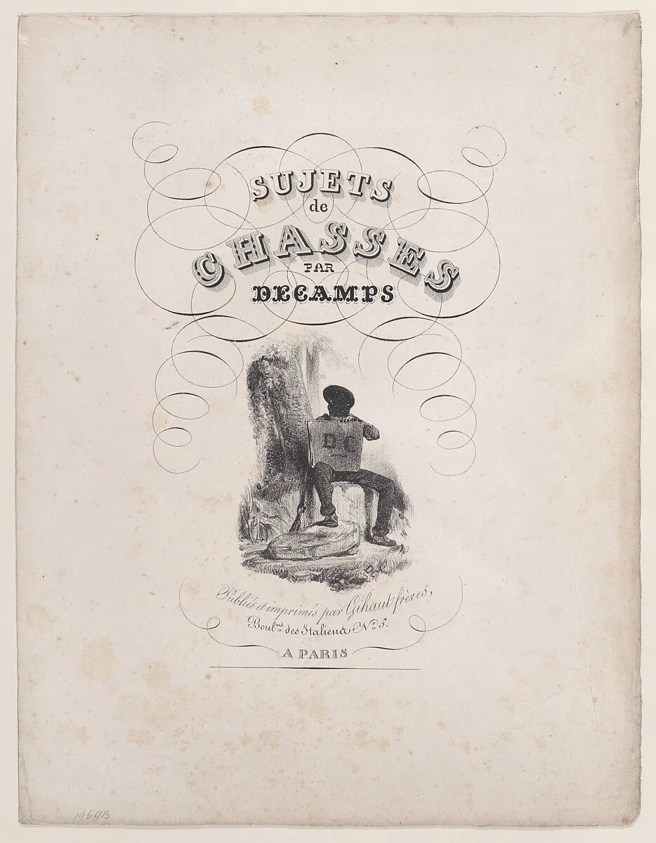 Frontispiece, from the series Hunting Scenes — Alexandre-Gabriel Decamps|Gihaut Frères|Gihaut Frères