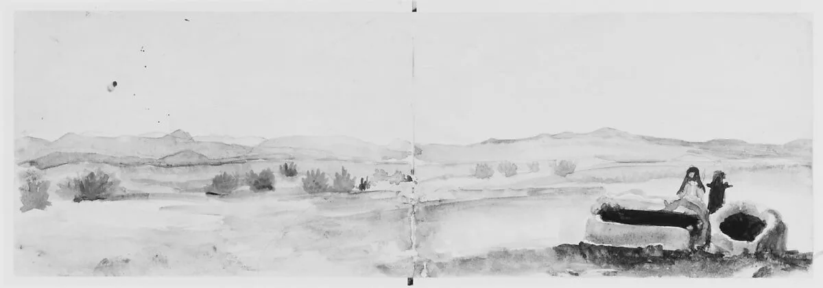 Landscape with Figures, 1904 (from Sketchbook) — Mary Newbold Sargent