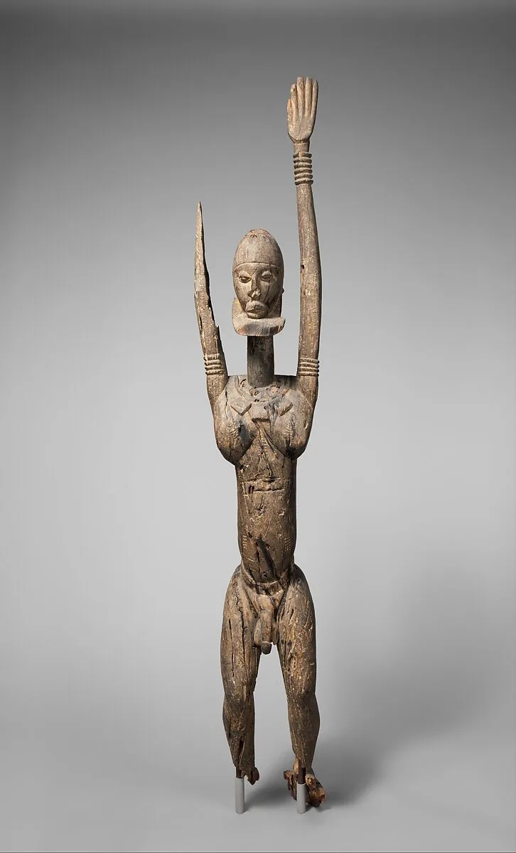 Male Figure with Raised Arms — Unknown
