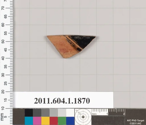 Terracotta rim fragment of a kylix (drinking cup)