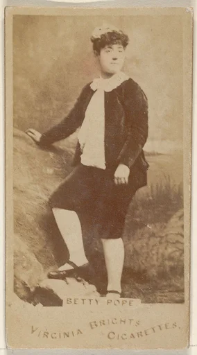 Betty Pope, from the Actors and Actresses series (N45, Type 1) for Virginia Brights Cigarettes