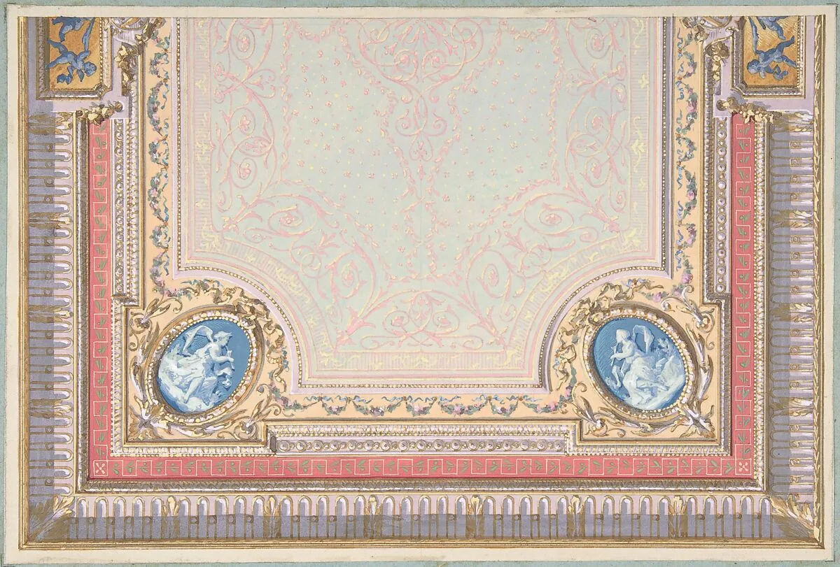 Design for Bedroom Ceiling, Hôtel Hope — Jules-Edmond-Charles Lachaise|Eugène-Pierre Gourdet