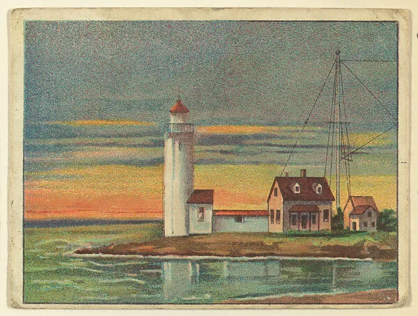 Annisquam Harbor Light, from the "Lighthouse Series" (T77), issued with Hassan Cigarettes by the American Tobacco Company — American Tobacco Company