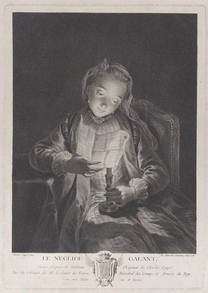 The neglected lover (Le negligé galant) — Charles Antoine Coypel|Manuel Salvador Carmona
