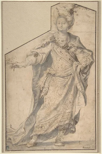 Standing Figure in Oriental Costume