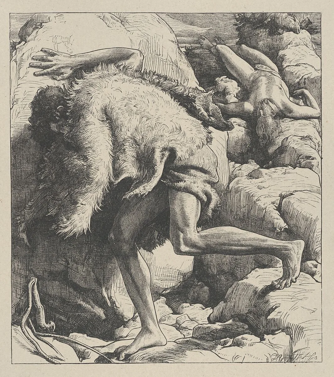 Cain and Abel, from "Dalziels' Bible Gallery" — Camden Press|Scribner and Welford|Dalziel Brothers|Frederic, Lord Leighton