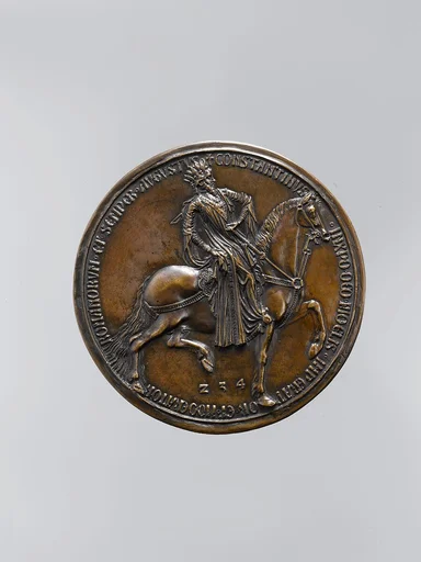 MedalObverse: Equestrian Portrait of Emperor Constantine (r. 307–337)Reverse: Allegory of Salvation