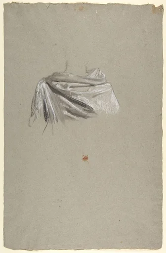 Drapery Study for Soldier (middle register; study for wall paintings in the Chapel of Saint Remi, Sainte-Clotilde, Paris, 1858)