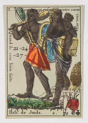 Hab.t de Juida, from the playing cards (for quartets) "Costumes des Peuples Étrangers"