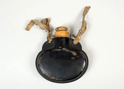 Powder Flask with Ivory Top and Bone Measure Attached