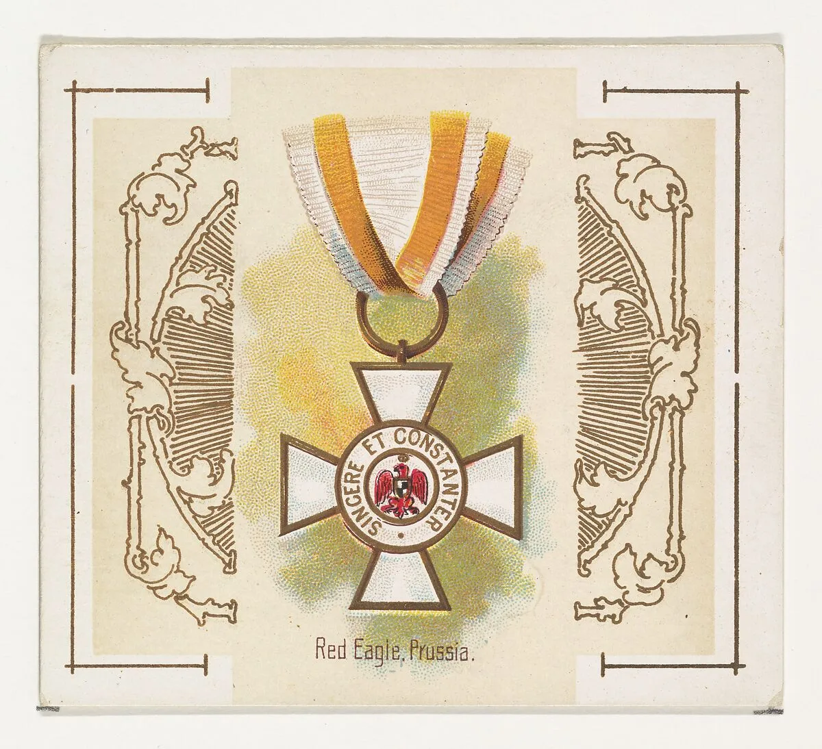 Red Eagle, Prussia, from the World's Decorations series (N44) for Allen & Ginter Cigarettes — Allen & Ginter|Lindner, Eddy & Claus