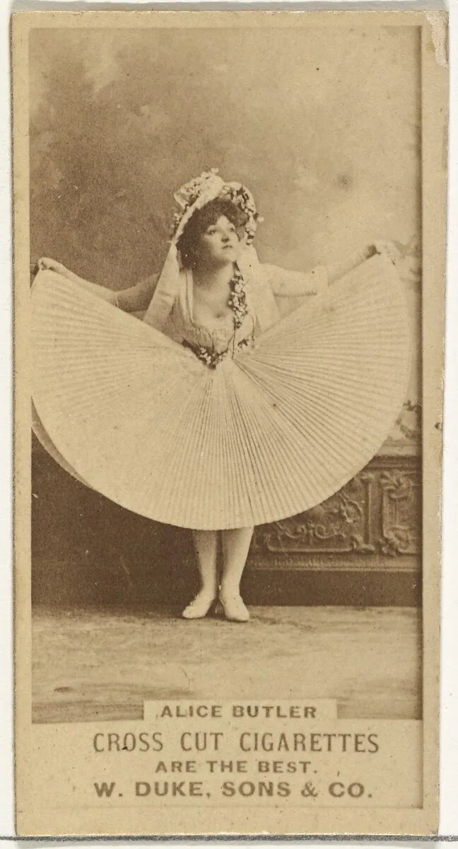 Alice Butler, from the Actors and Actresses series (N145-3) issued by Duke Sons & Co. to promote Cross Cut Cigarettes — W. Duke, Sons & Co.