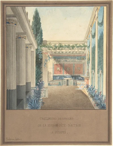 Triclinium, Excavated in the House of Actaeon, Pompeii