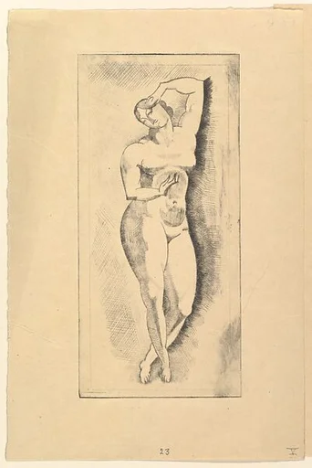 Female nude, standing