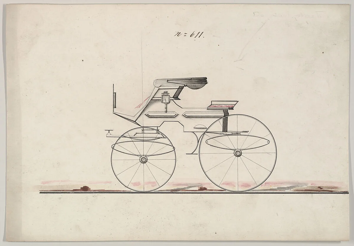 Design for "Dog Cart" Phaeton, no. 611 — Brewster & Co.