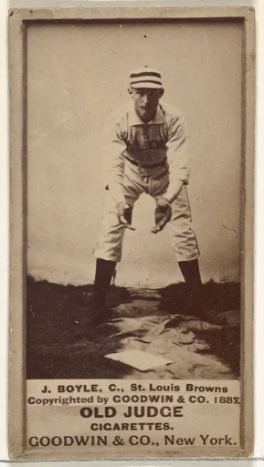 John Anthony "Honest John" Boyle, Catcher, St. Louis Browns, from the Old Judge series (N172) for Old Judge Cigarettes
