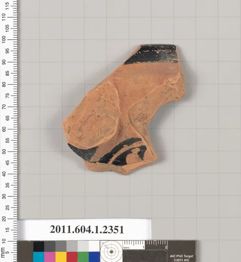 Terracotta rim fragment of a kylix (drinking cup)