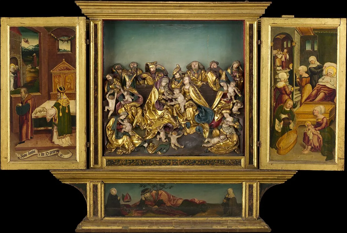Altarpiece with scenes from the life of the Virgin — Unknown
